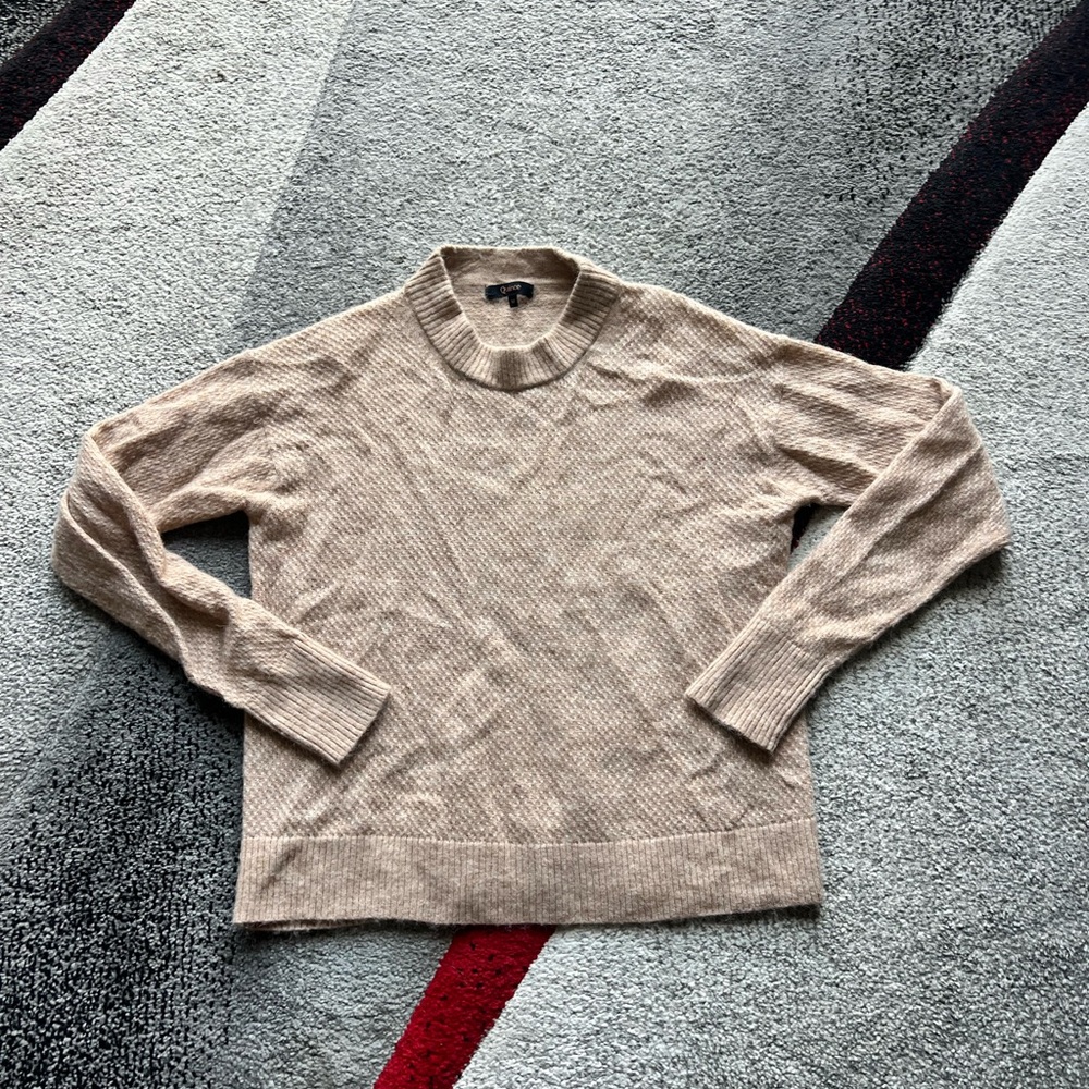 Quince Tan Crew Neck Sweater
